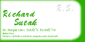 richard sutak business card